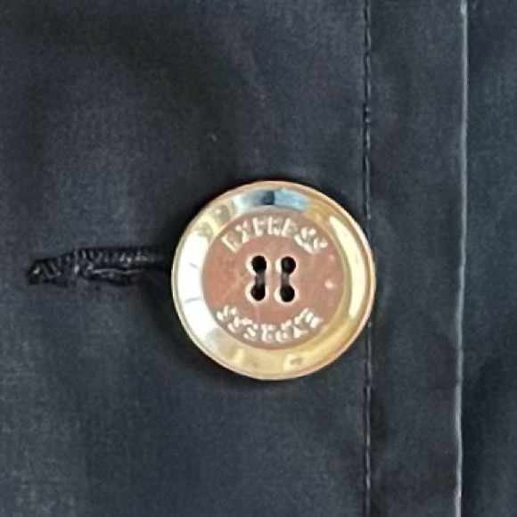 Express Ruffle Trench Coat Rain Jacket Double Breasted - Picture 9 of 13